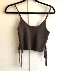 Fashion nova brown crop top large